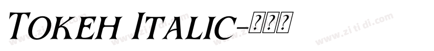 Tokeh Italic字体转换